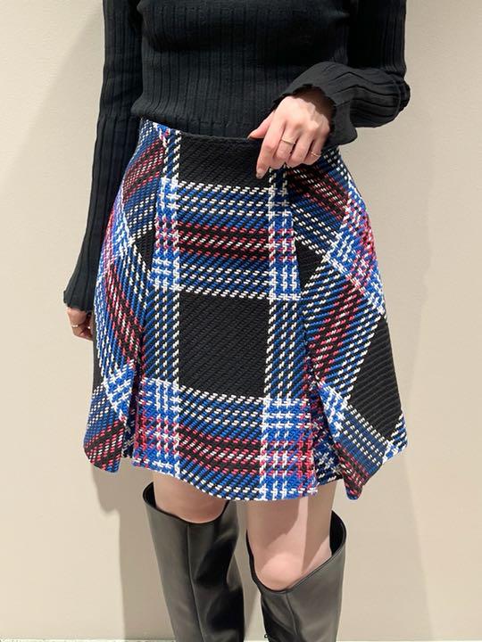 おしゃれ 【新品未使用】SNIDEL ロービングチェックミニスカート L 2