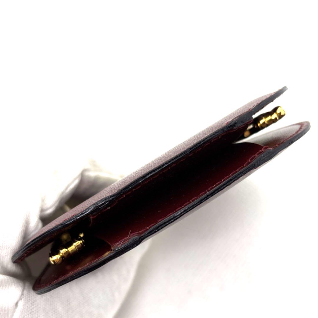 美品　Cartier カルティエ　マストライン　レザーコインケース　がま口
