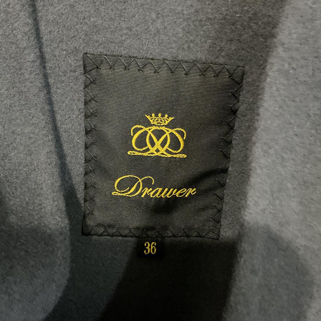 ドゥロワー ウールケヌキワンピース グレー drawer 新品未使用品 36 ドゥロワー ウールケヌキワンピース グレー drawer 新品未使用品 36