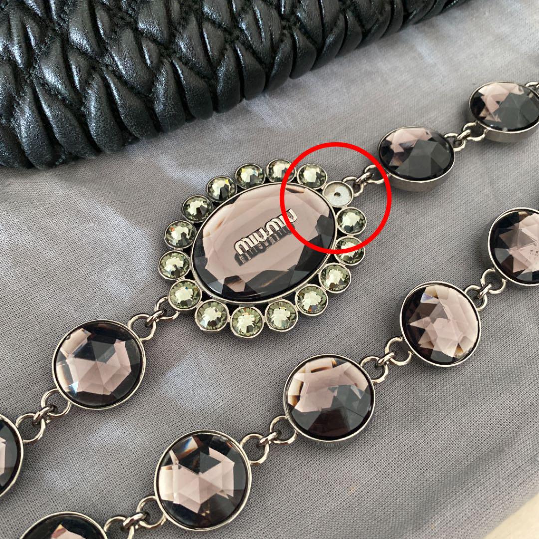 mei様専用miumiu ブラック ナッパ ショルダー 2Yg84-m72471082377 クリスタル バッグ 格安NEW