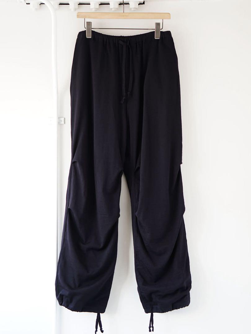 comoli 23ssウールニータックパンツ navy サイズ2