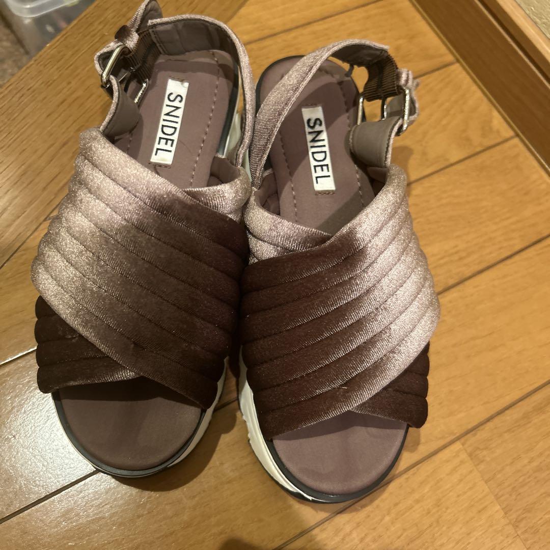 スナイデル　スニーカーソールサンダル　モカ　Mサイズ