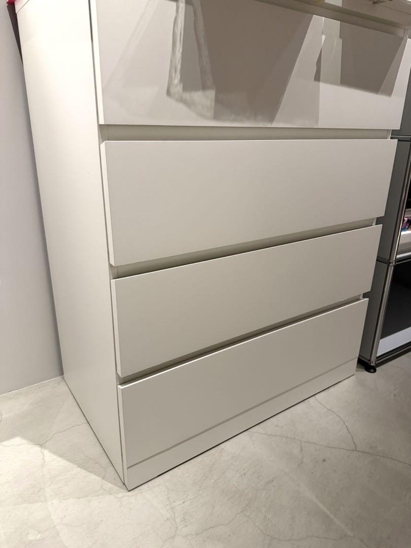 【6／15までの価格です】IKEA マルム　ホワイト 4段チェスト