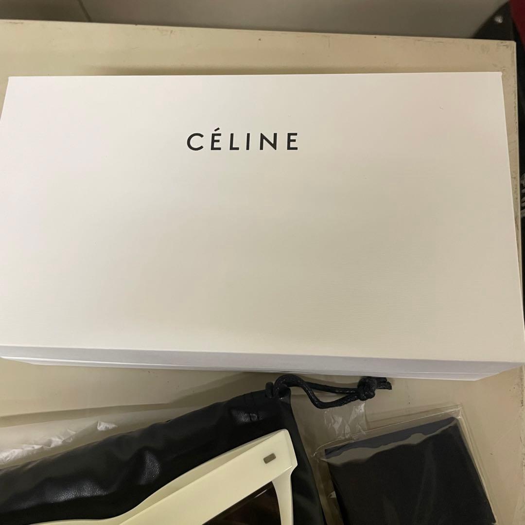 新品 セリーヌ フレーム サングラス ホワイト