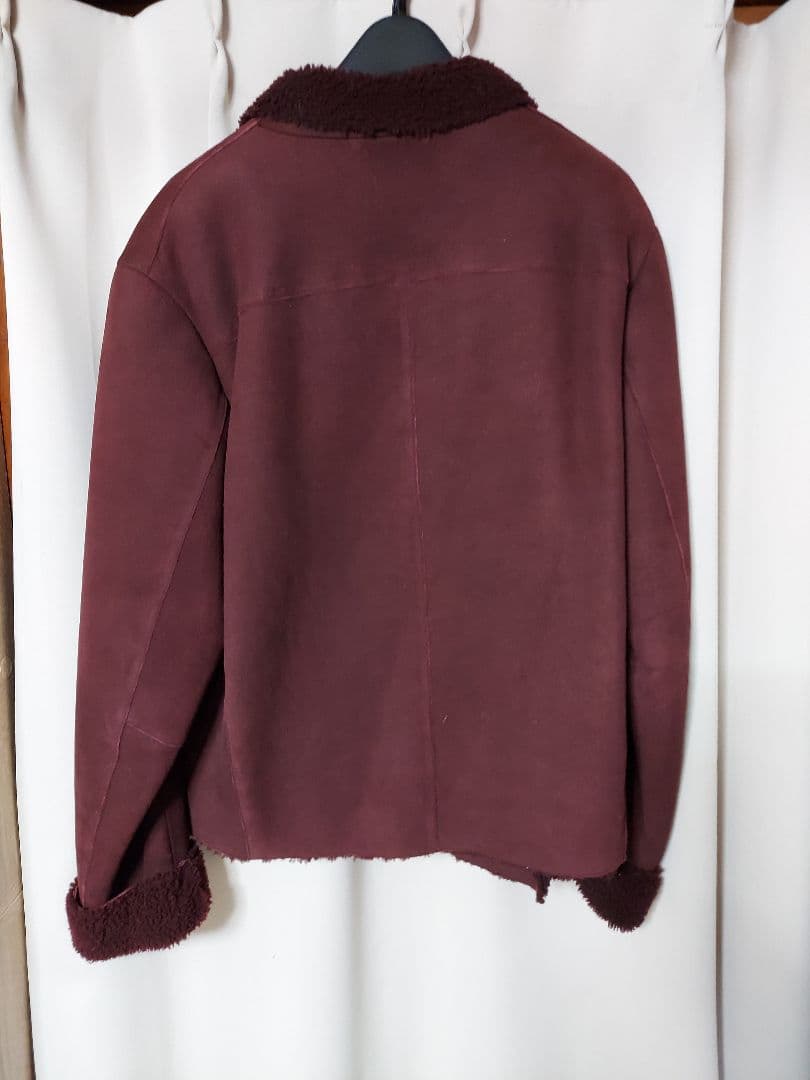 エンポリオ アルマーニ バーガンディ ムートンダブルライダースジャケットL EMPORIO ARMANI WWW_SHINETEETH_COM