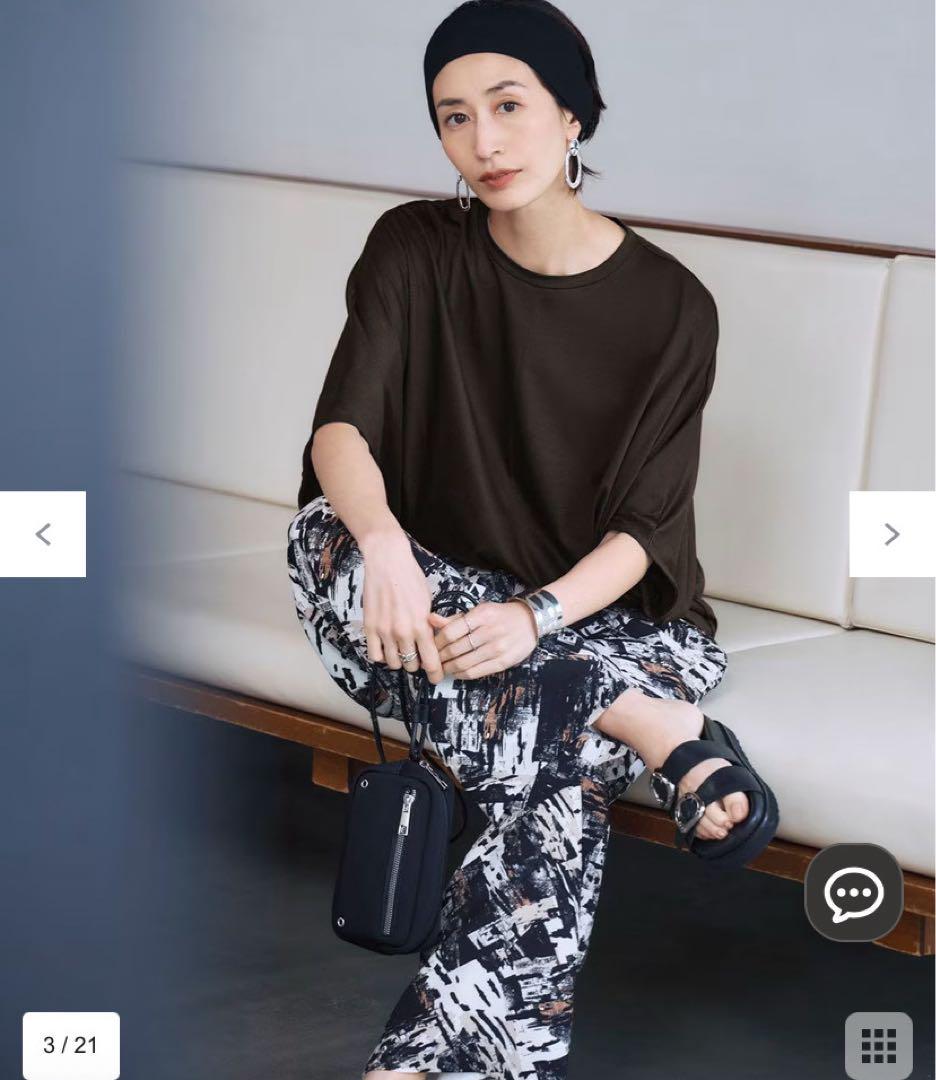iCB ブラッシュプリント ワイドパンツ　今期 iCB ブラッシュプリント ワイドパンツ 今期 - メルカリ
