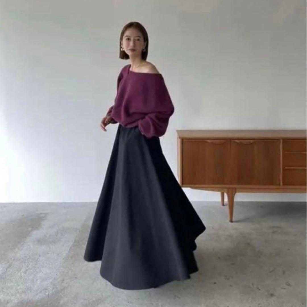 クラネVOLUME FLARE MAXI SKIRT ブラック クラネVOLUME FLARE MAXI SKIRT ブラック