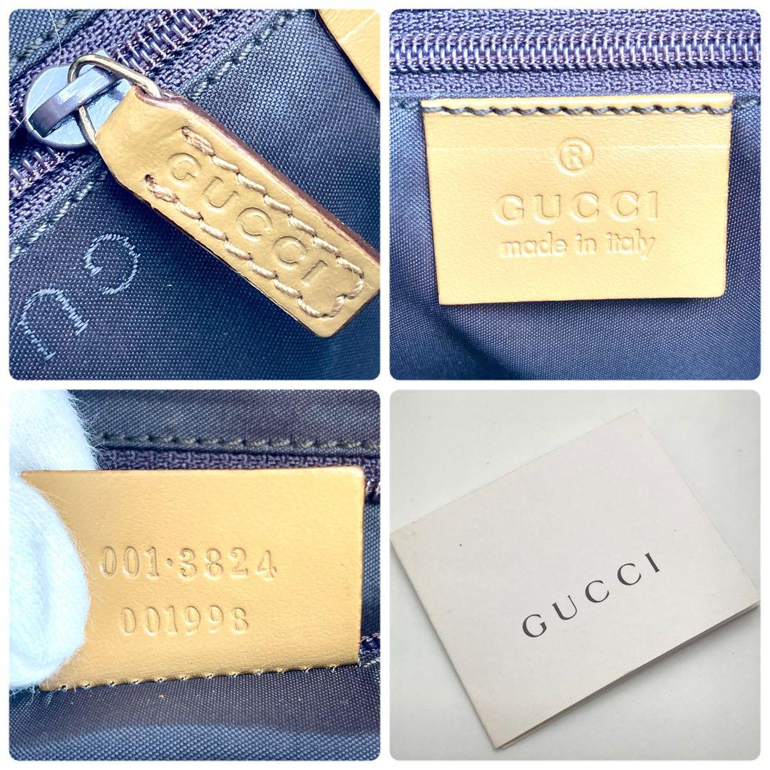 美品GUCCI グッチワンショルダーバッグジャッキーGG柄レザー青