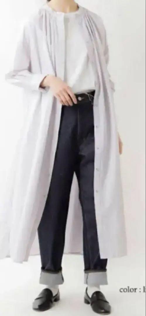 Gauze# ユースフルギャザーシャツワンピース　難あり