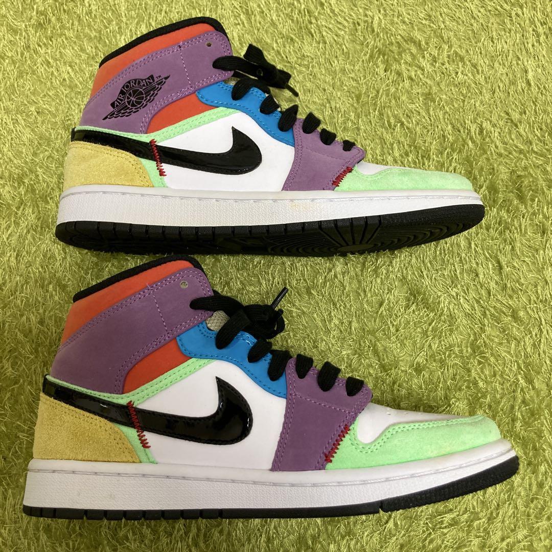 エアジョーダン1 MID マルチカラー パステル　親子 ベビー クリブブーティ