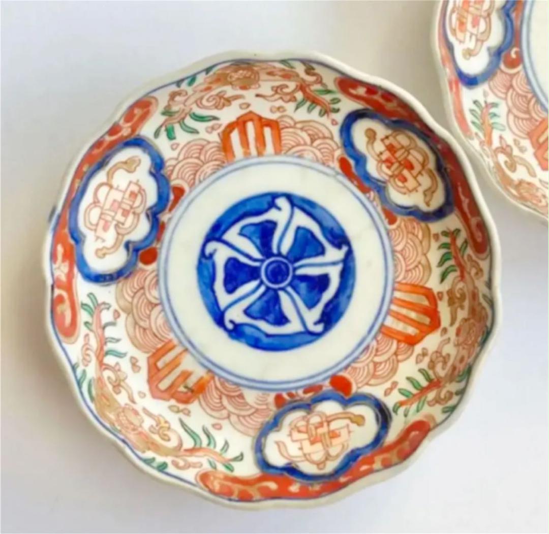 伊万里赤絵千鳥小皿セット 色絵 古伊万里や有田焼、九谷焼やイッタラ好きにも