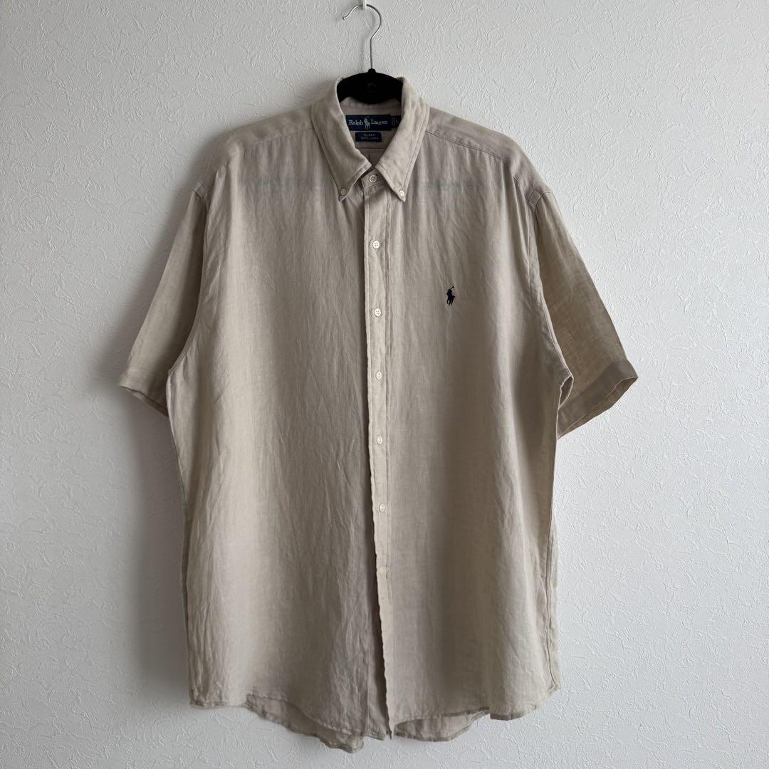 美品】Ralph Lauren 麻 ベージュ Lサイズ - メルカリ