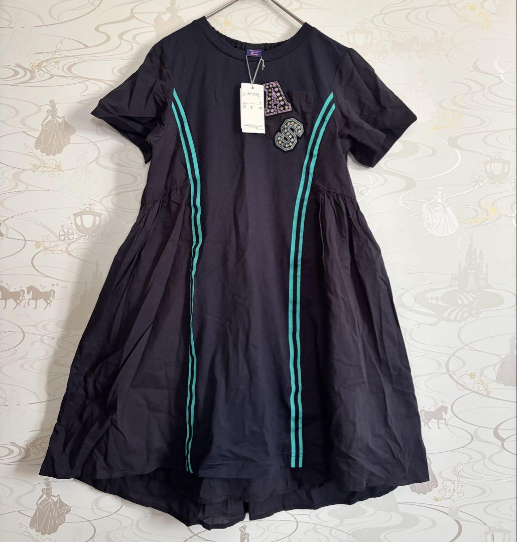 新品タグ付】ANNA SUI mini Aライン半袖ワンピース Lサイズ