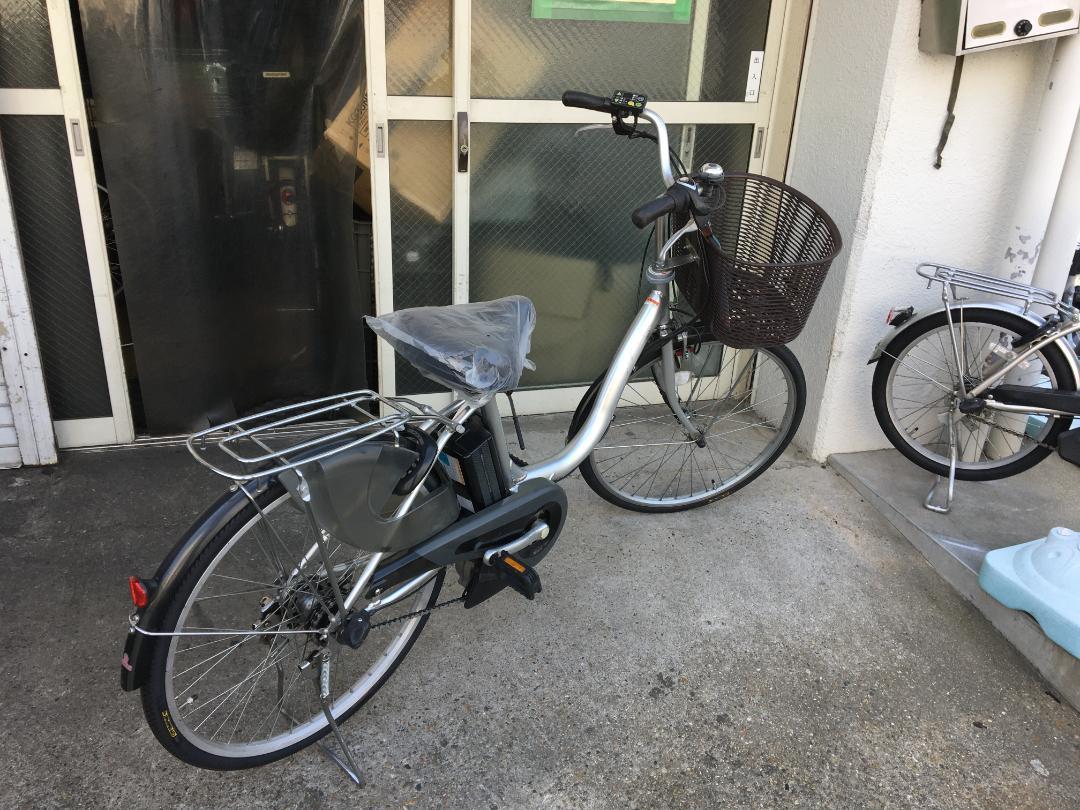地域限定送料無料　パス　ナチュラ　24インチ　シルバー　神戸市　電動自転車