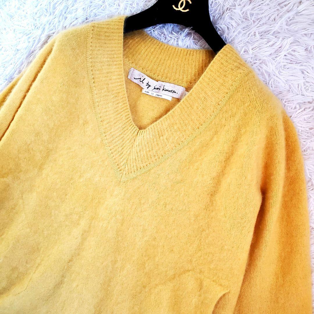 美品 il by SAORI KOMATSU カシミヤ100% ニット 38 il by saori komatsu アイエルバイサオリコマツ ドット チェック