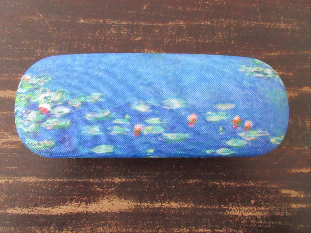 名画メガネケース モネ「睡蓮II」 メガネ拭き付 ＜ポリエステル・スチール＞モネ
