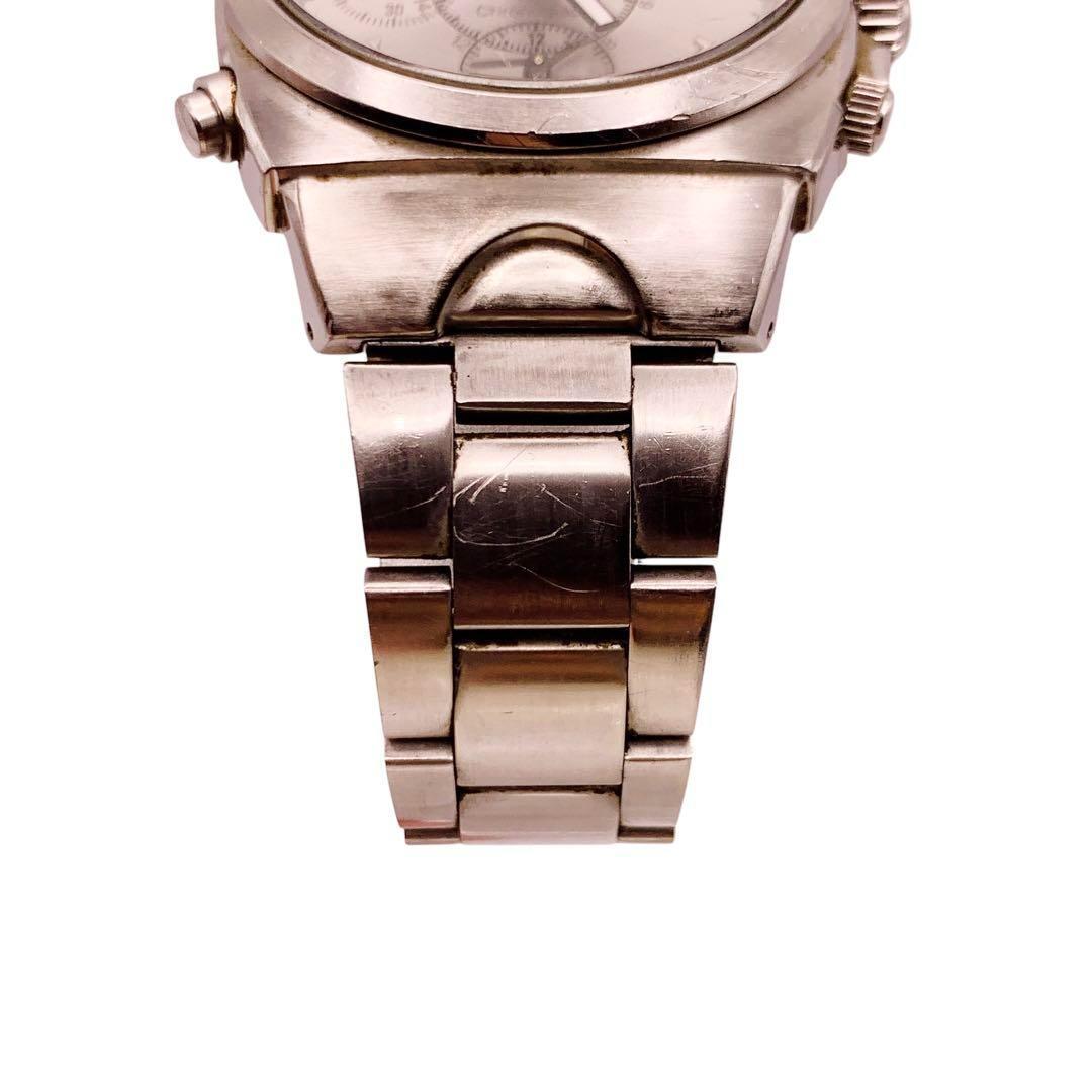 SEIKO クロノグラフ デイト シルバー ラウンド メンズ腕時計 976