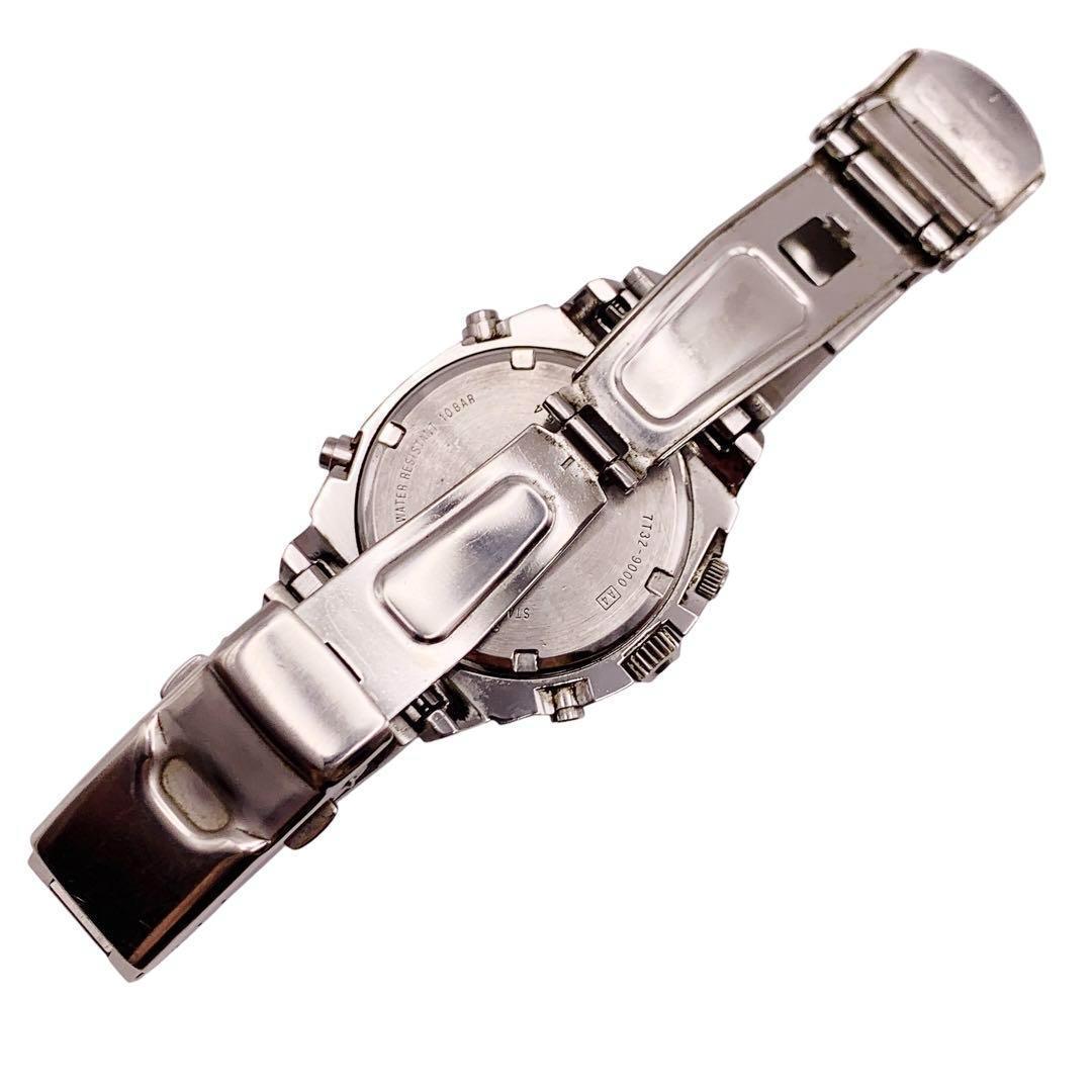SEIKO クロノグラフ デイト シルバー ラウンド メンズ腕時計 976