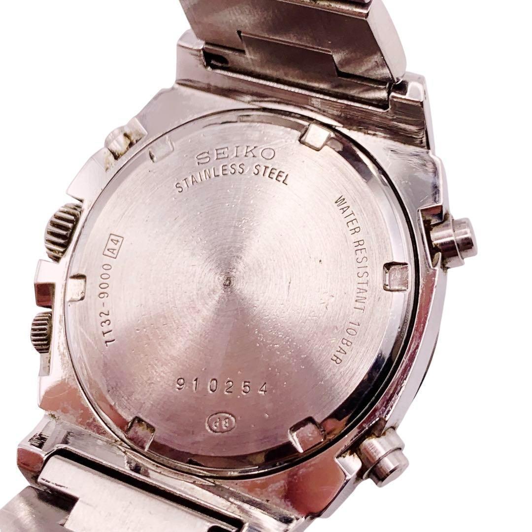 SEIKO クロノグラフ デイト シルバー ラウンド メンズ腕時計 976