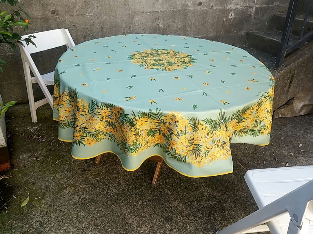 フランス製 南仏プロバンスプリントテーブルクロス アクリル防水コート