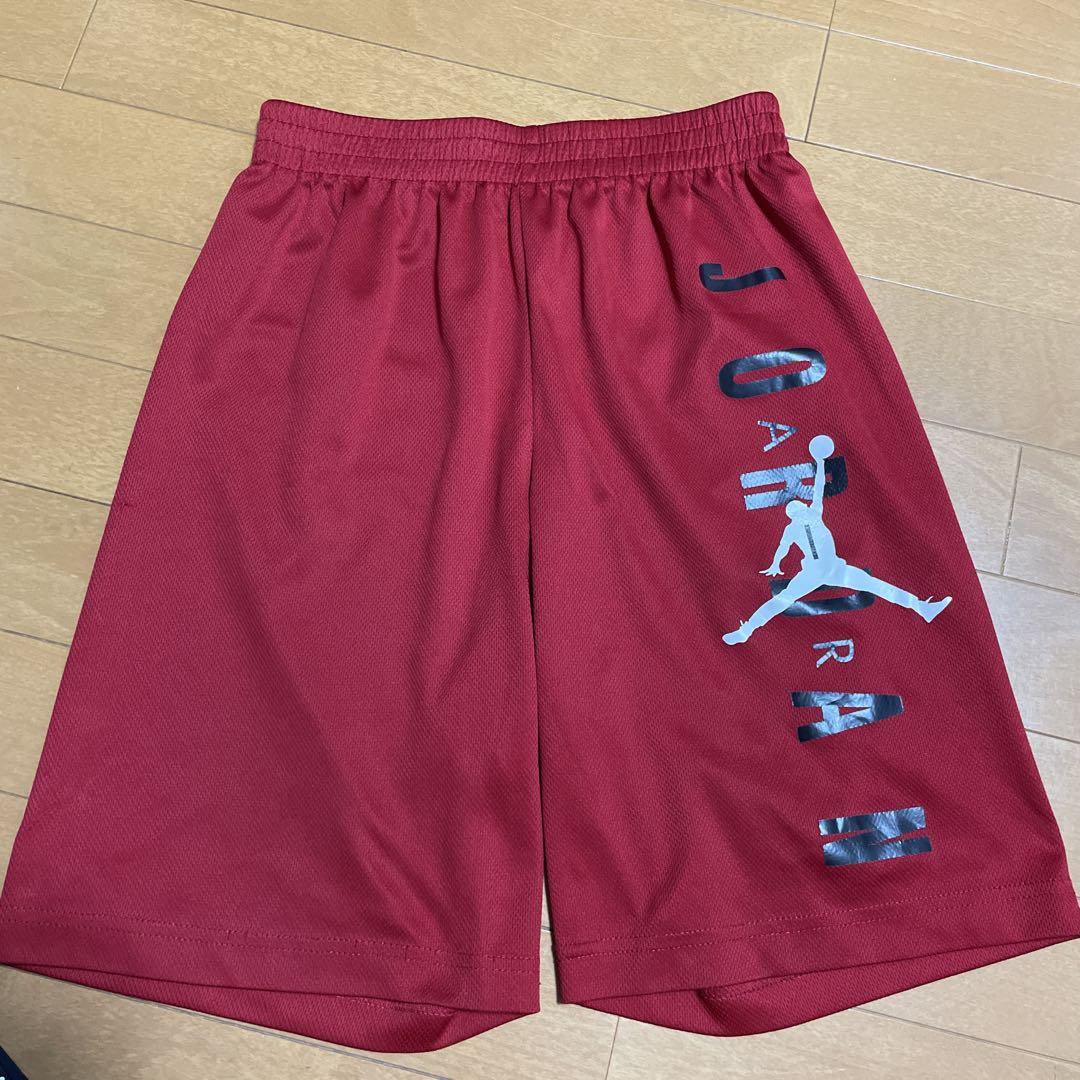 赤 ジャンプマンロゴ バスケットボールパンツ 147-163センチ