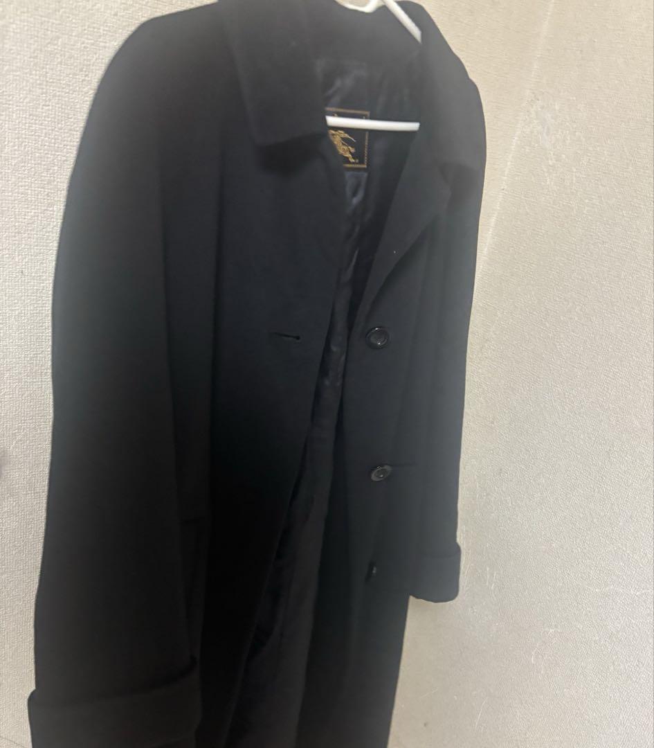BURBERRY 黒 ロングコート ウール レディース