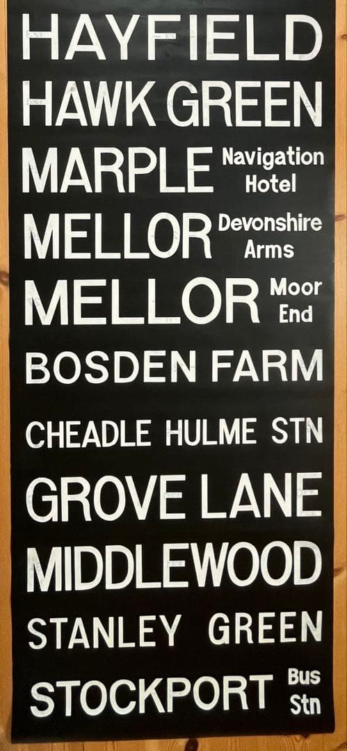 イギリス特大バスロールサイン縦約237cm×横約76cmアンティークヴィンテージやや傷や汚れあり NEXPOTALLINN_EU