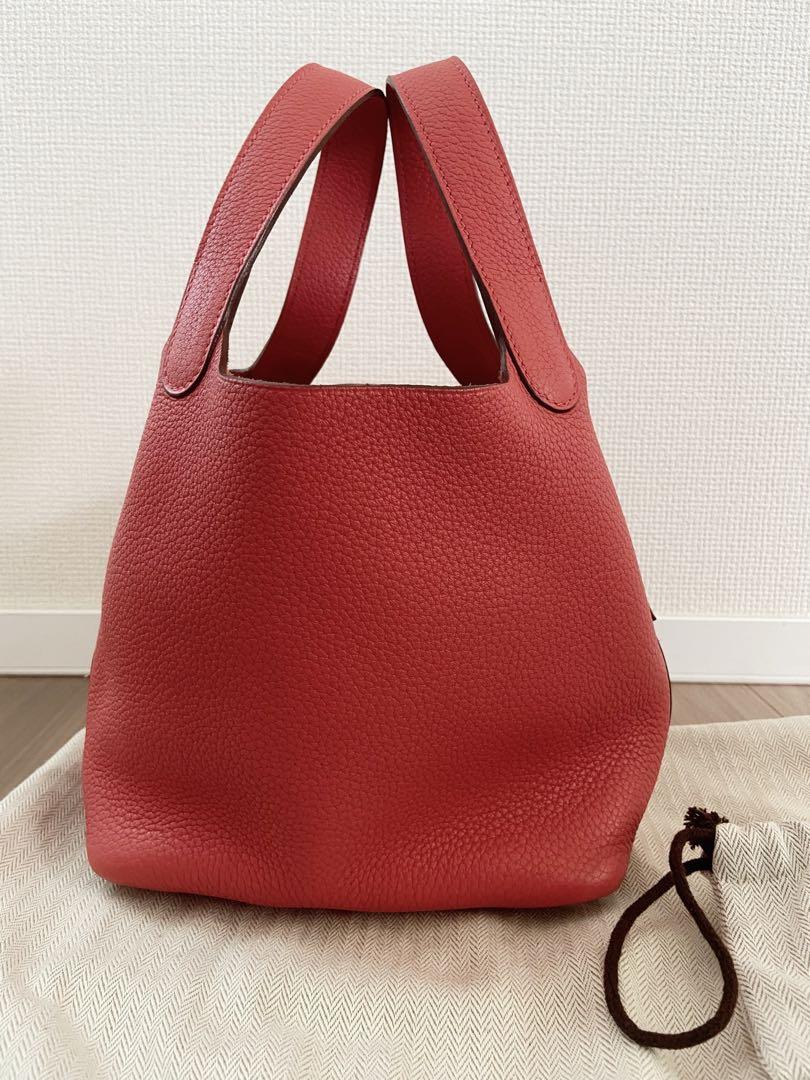 エルメス HERMES ピコタンロック PM 赤 えんじ レッド 希少