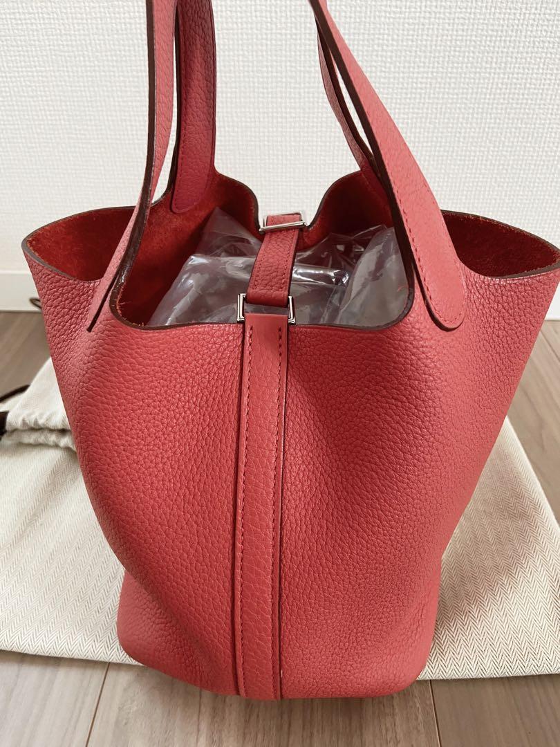 エルメス HERMES ピコタンロック PM 赤 えんじ レッド 希少