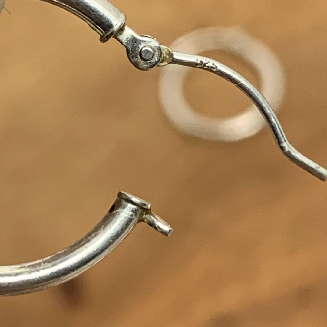 USヴィンテージ シルバー フープ ピアス silver925