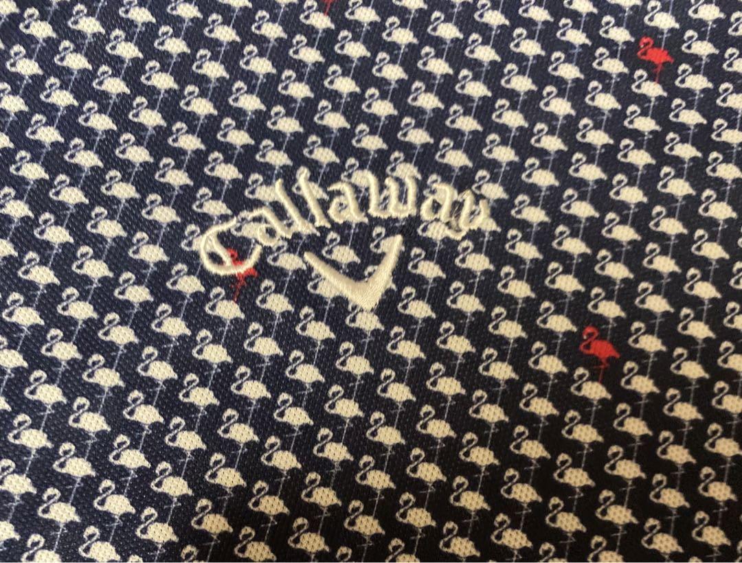 CALLAWAY キャロウェイ ポロシャツ　ゴルフ　フラミンゴ　赤　ネイビー CALLAWAY キャロウェイ ポロシャツ ゴルフ フラミンゴ 赤