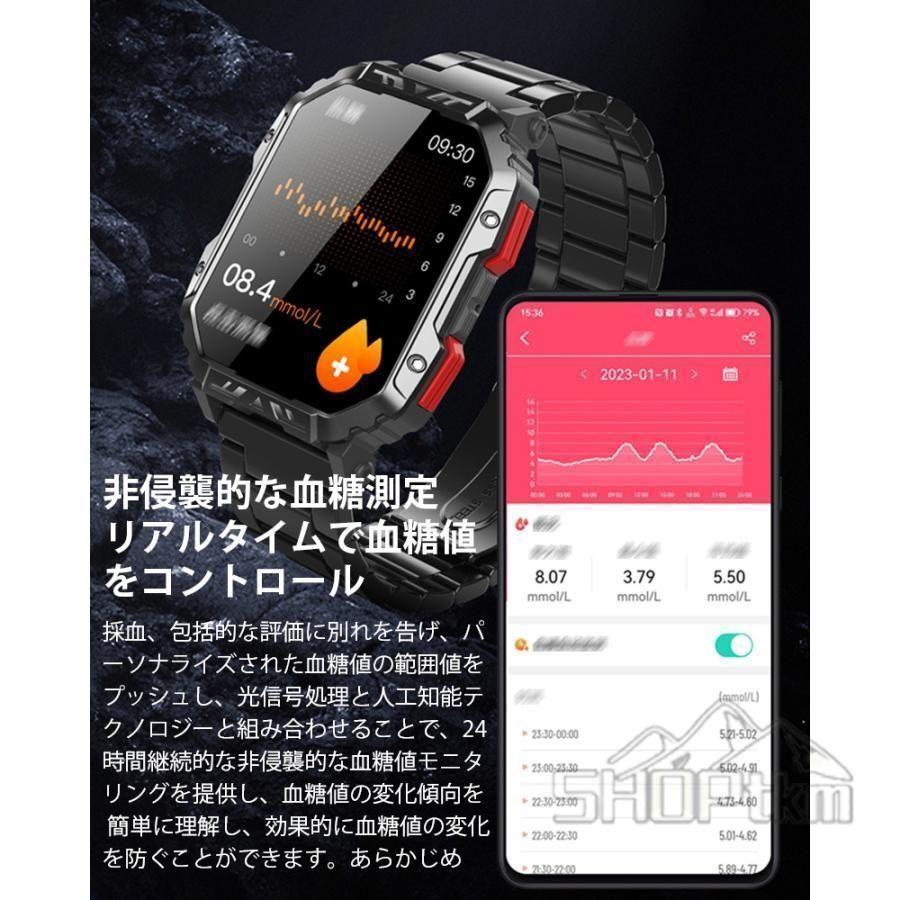 スマートウォッチ 2024 通話機能 日本製 軍用規格 防水 通知