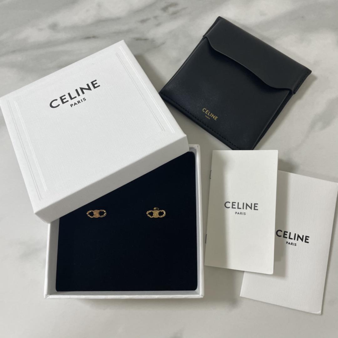 CELINE セリーヌ　トリオンフ　グルメット　スタッズ　ピアス　バッグ　財布 CELINE セリーヌ トリオンフ グルメット スタッズ ピアス バッグ