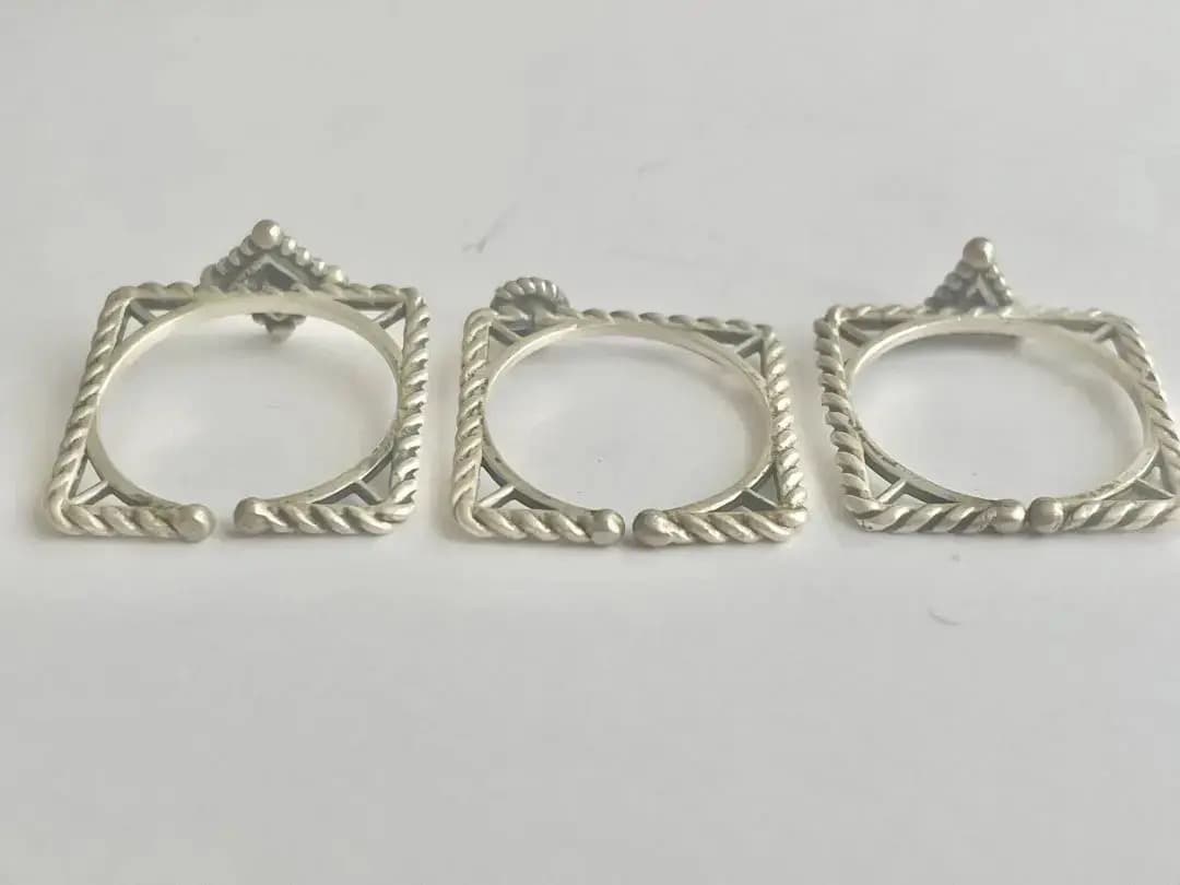 J2かさねるリング ハンドメイド シルバー925 インド アンティークデザイン