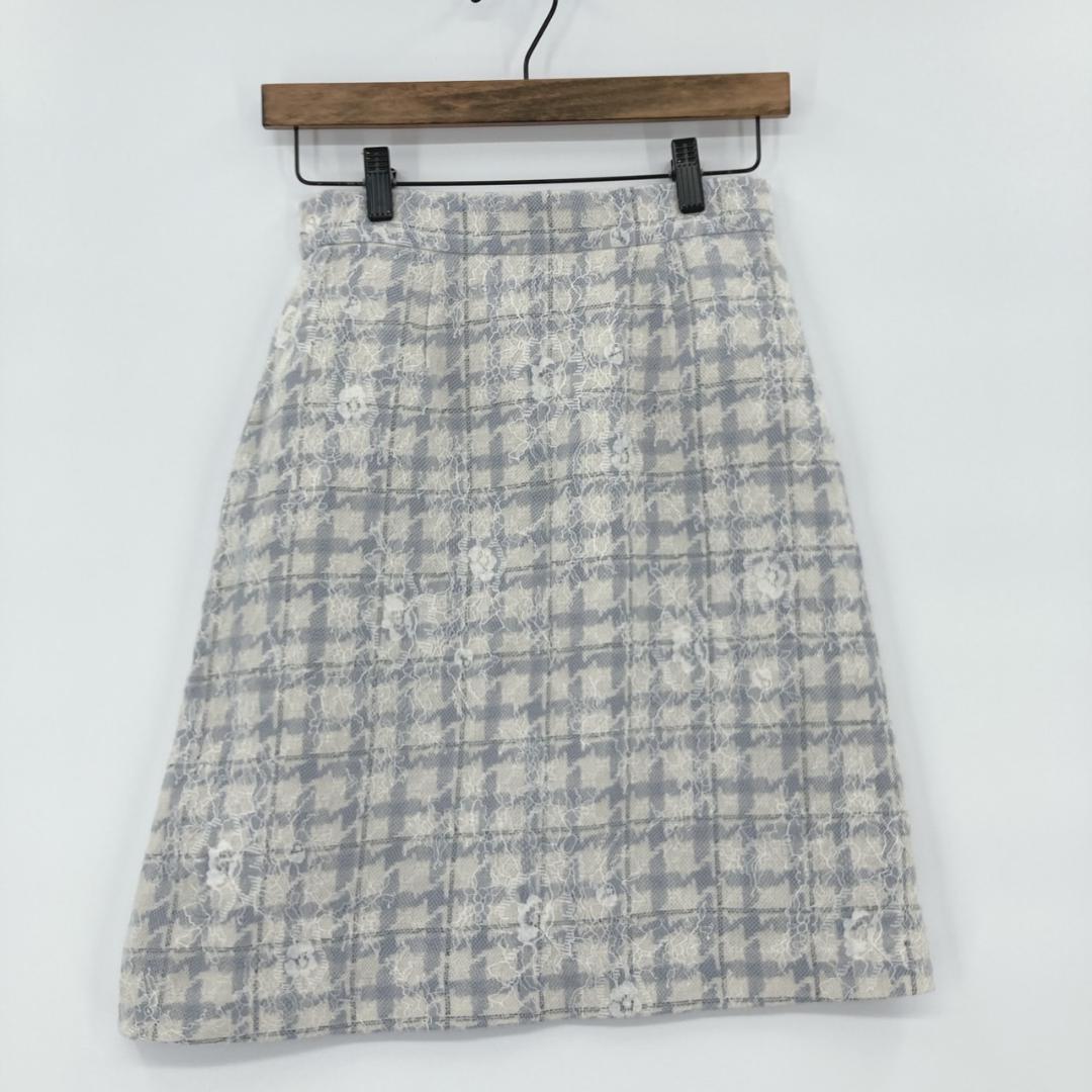 PROPORTION BODY DRESSING チェック柄レーススカート