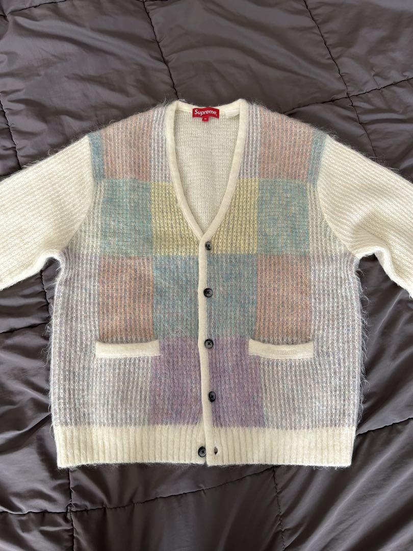 トップス SUPREME 22SS Brushed Grid Cardigan