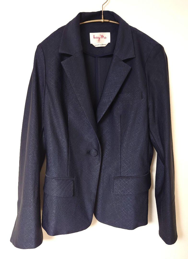 kayMe ケイミー ネイビー テーラードジャケット ストレッチジャ