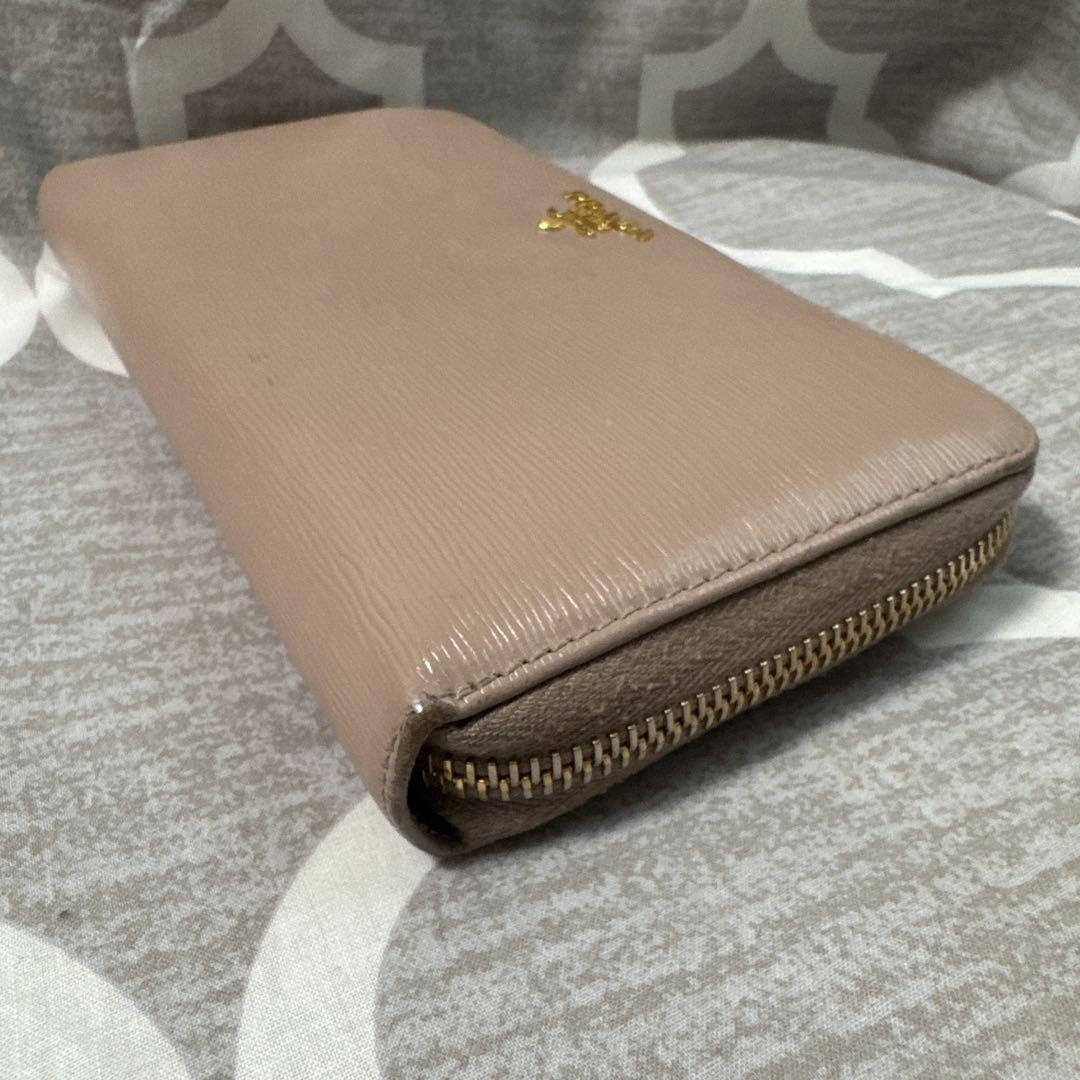 PRADA サフィアーノ 長財布 ピンクベージュ プラダ