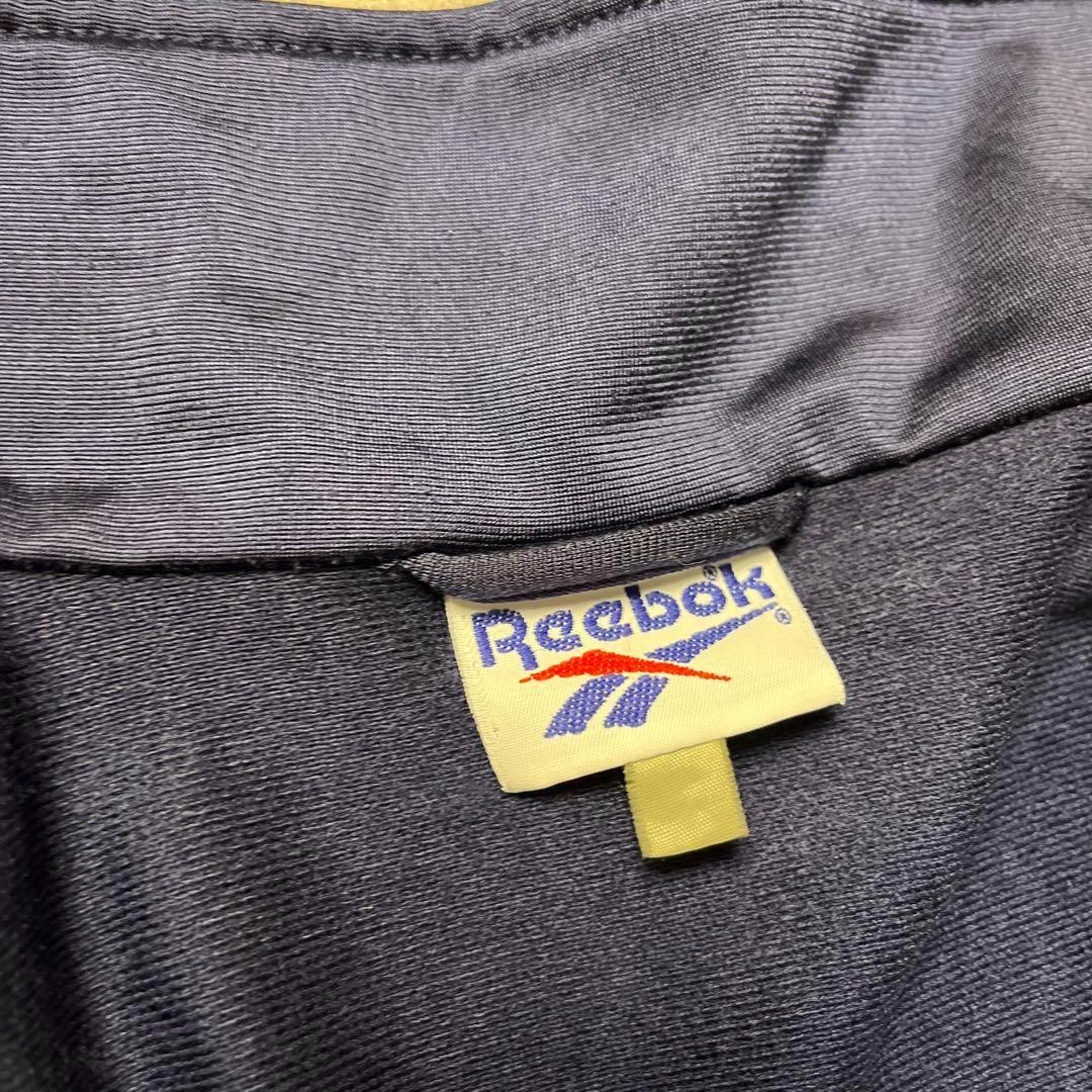 90s Reebok トラックジャケット ネイビー 刺繍デザイン ヴィンテージ
