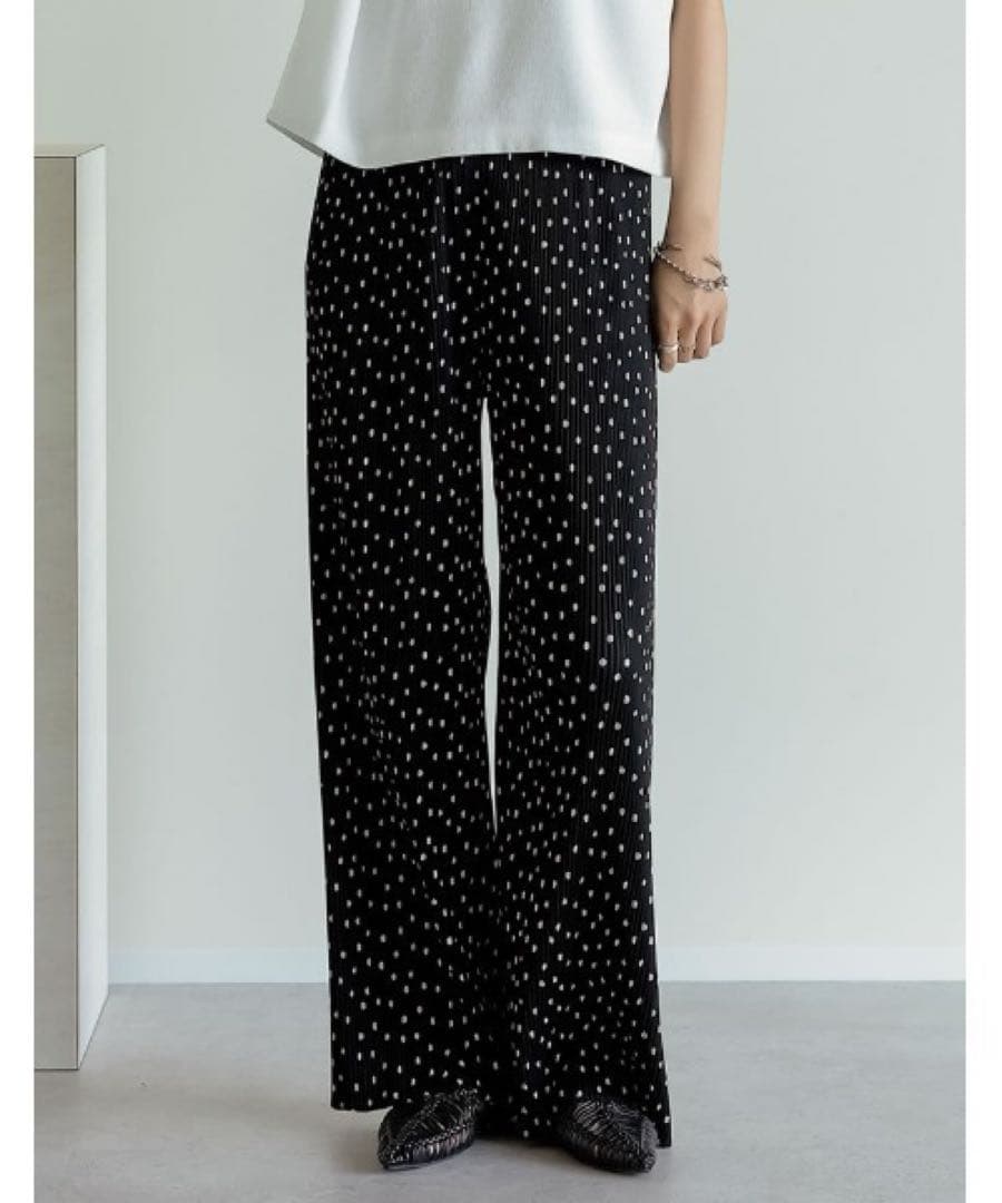 ヒョウ柄・ドット柄ワイドパンツ2点セット