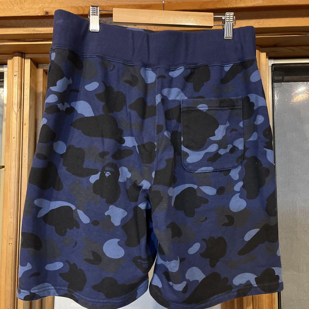 a bathing ape カモフラ スウェット ショーツ 猿迷彩 L
