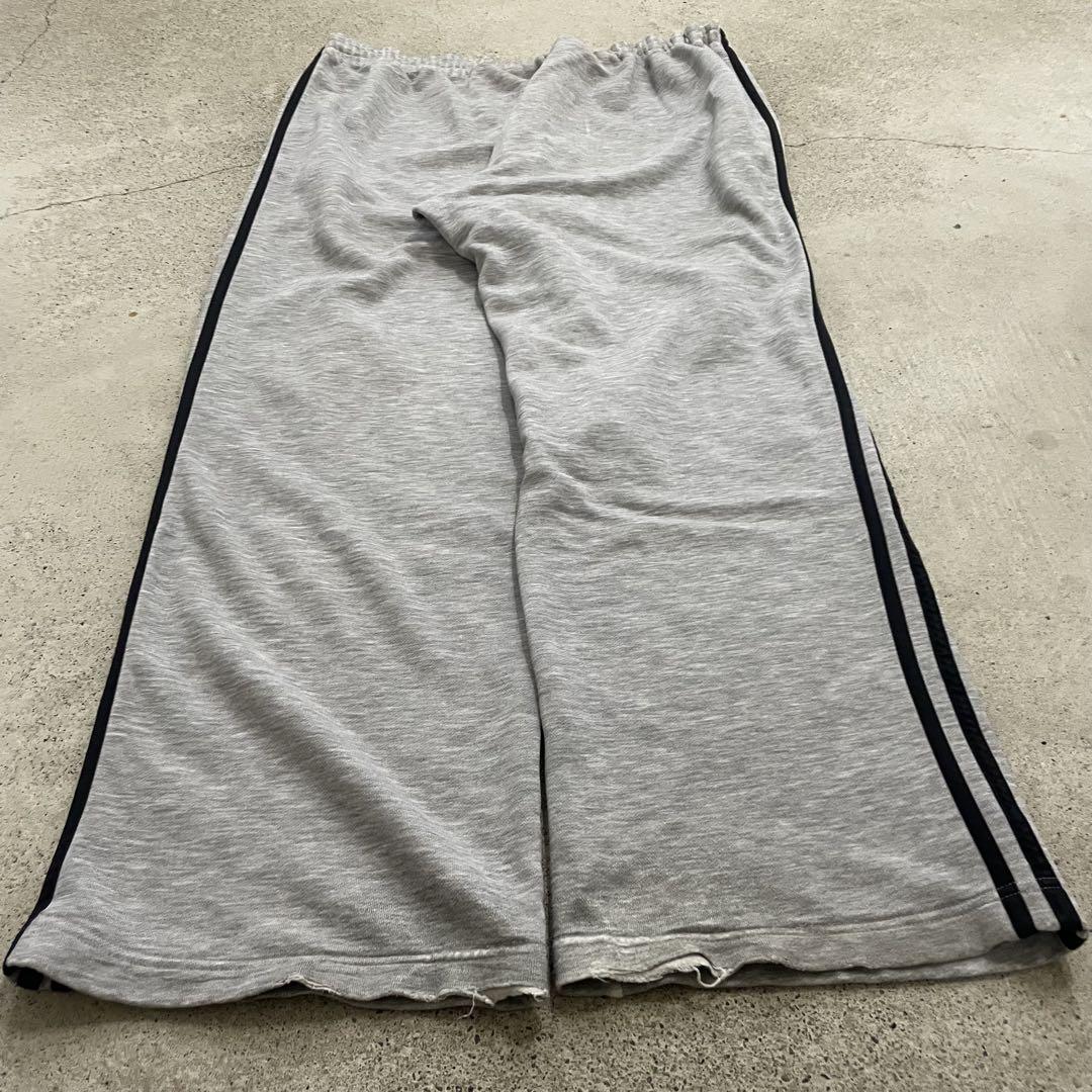 レア 00s adidas バギー スウェットパンツ ワイドレグ グレー Y2K