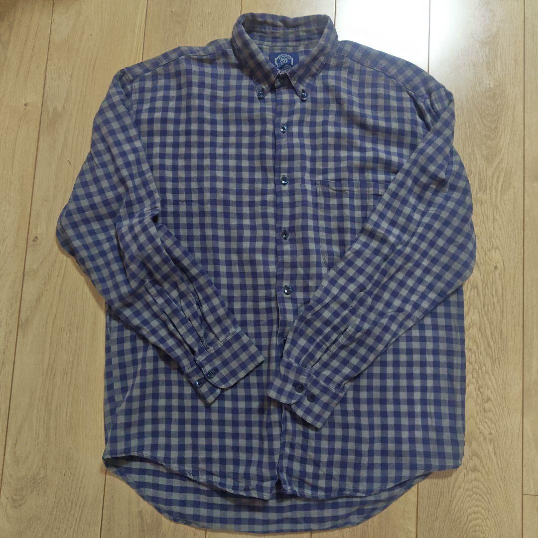 80s 旧タグ　OLDGAP 長袖シャツ Mサイズ 青緑チェック