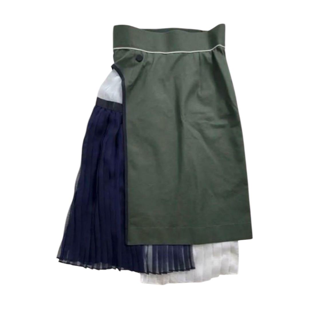 【特別セール品】 sacai】 サカイ ラップスカート 巻きスカート 膝丈スカート 変形 スカート