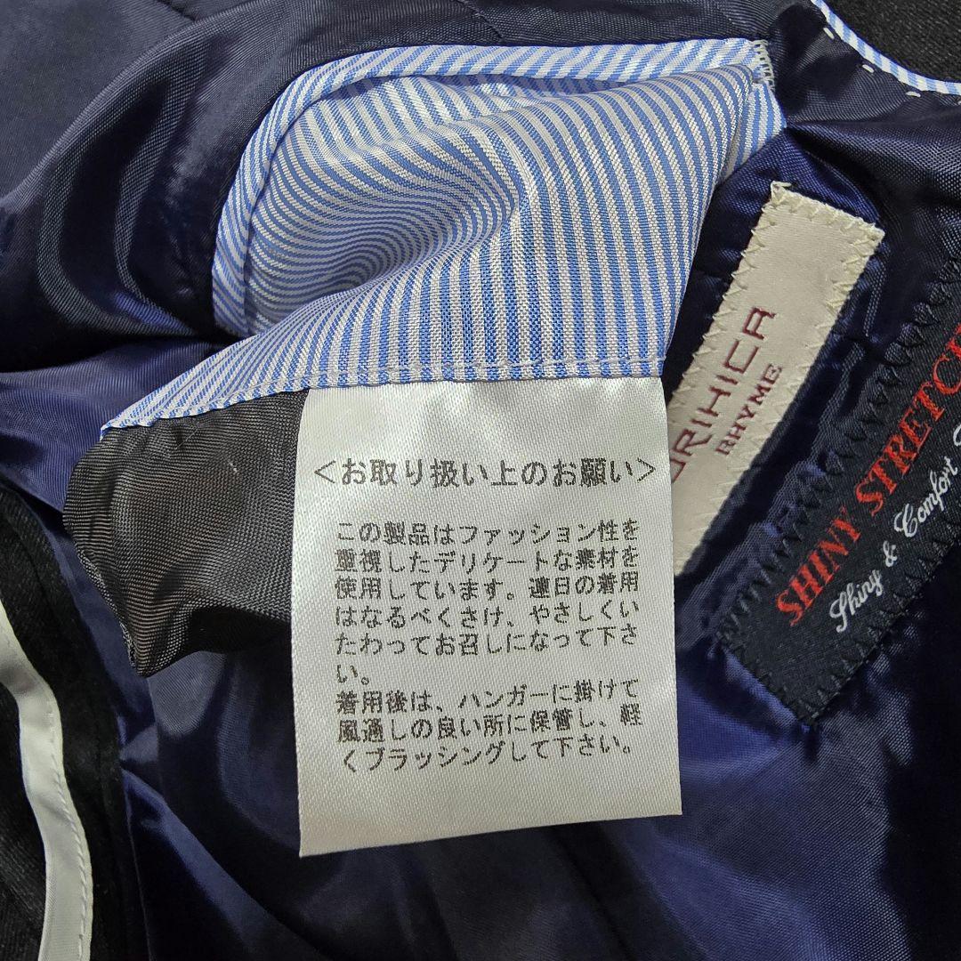美品★ORIHICA　パンツスーツ　セットアップ　上下セット　ブラックストライプ
