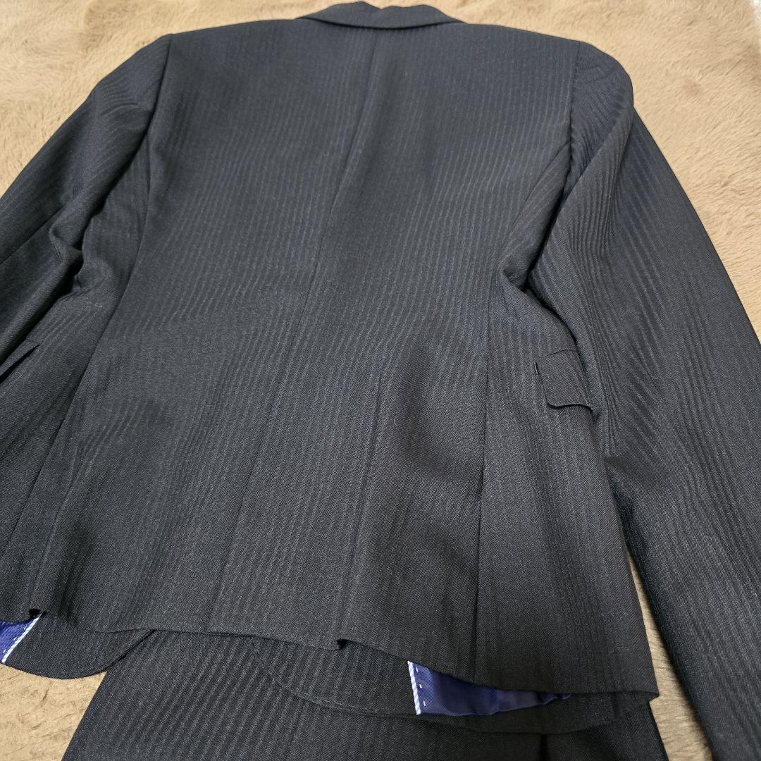 美品★ORIHICA　パンツスーツ　セットアップ　上下セット　ブラックストライプ