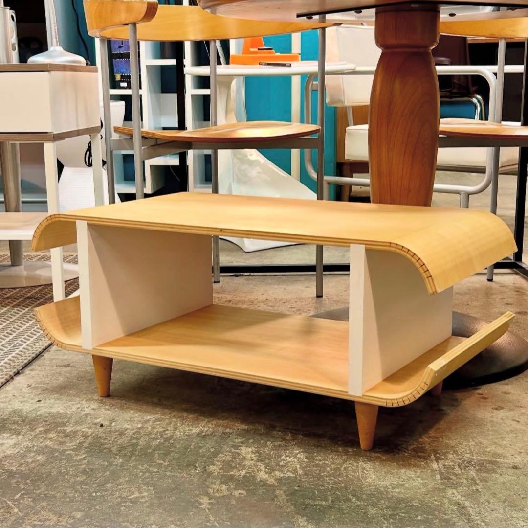 曲木デザインのプライウッドローテーブル/ローボード【monoroom町田】 曲木デザインのプライウッドローテーブル/ローボード【monoroom町田】