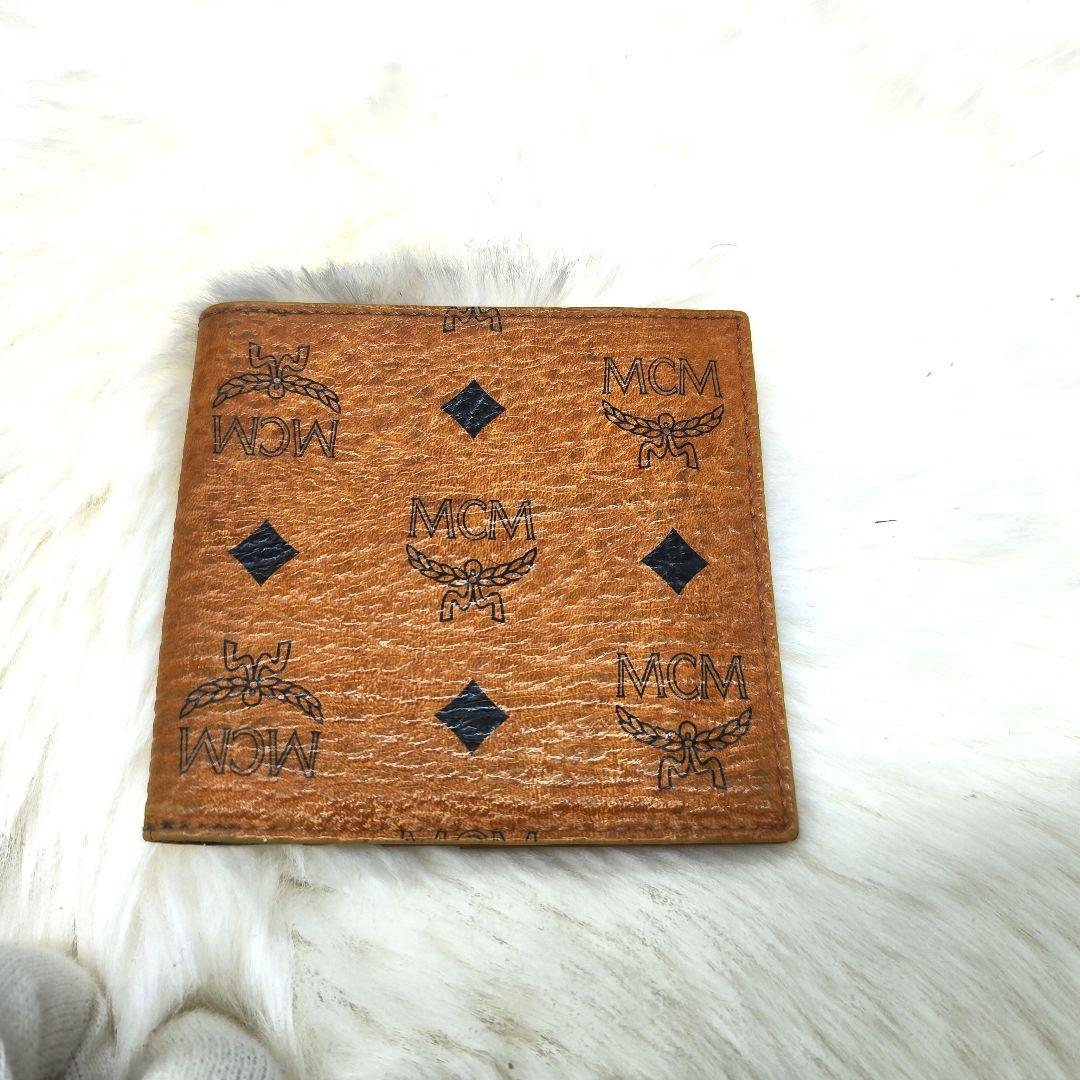 最 安値 でファッション - MCM ブラウンレザー 二つ折り財布