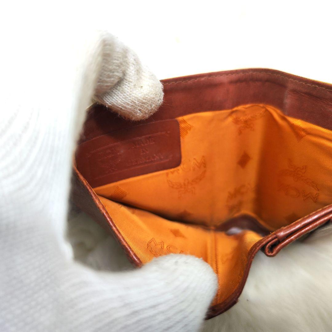最 安値 でファッション - MCM ブラウンレザー 二つ折り財布
