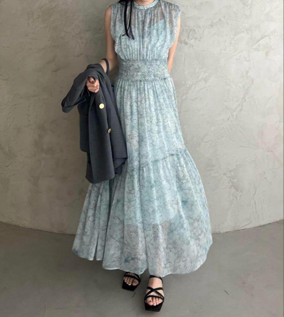 FRAY I.D ラインアートシャーリングワンピース